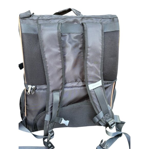 Pet Backpack Carrier With Mesh Panel Quilted Storage Pocket & Adjustable Straps - Picture 6 of 7